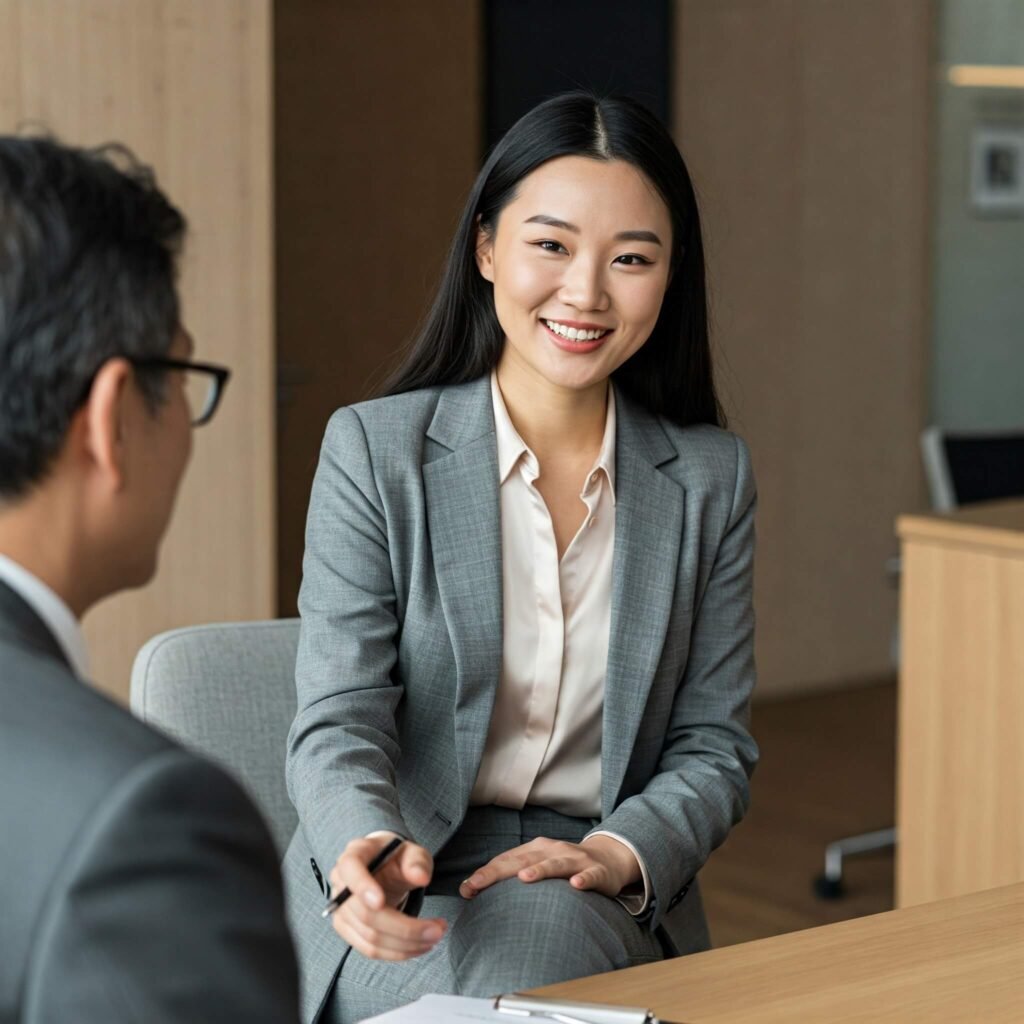 Female advisor in modern office