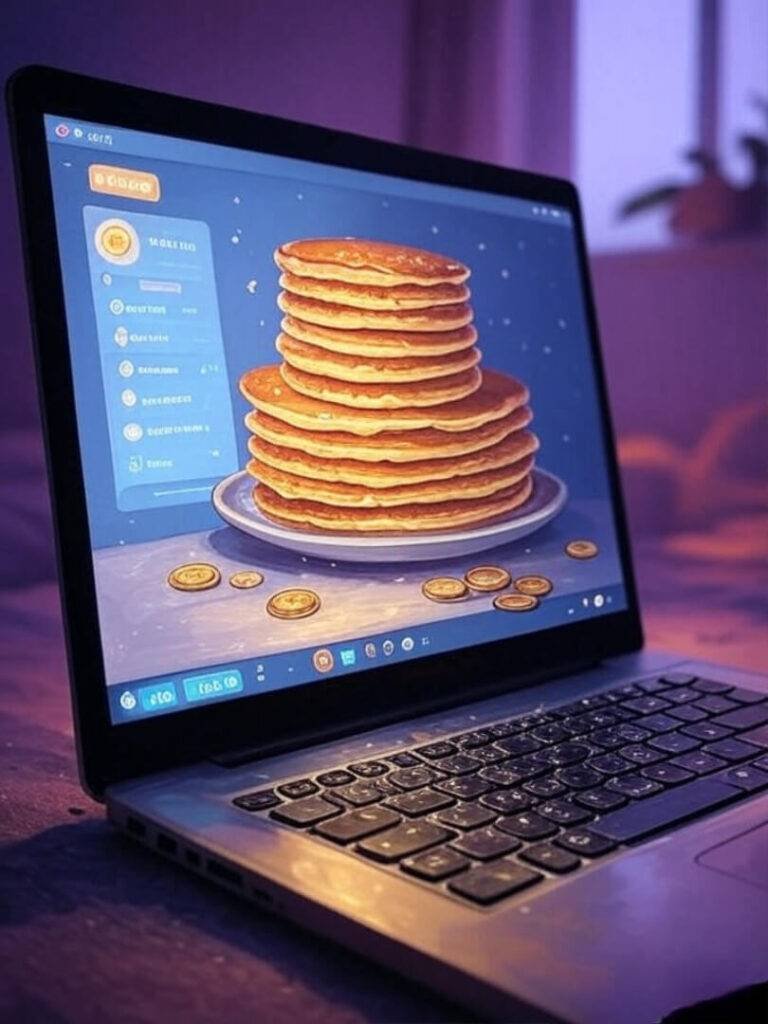Budgeting App Glow: Coins as Pancakes Art