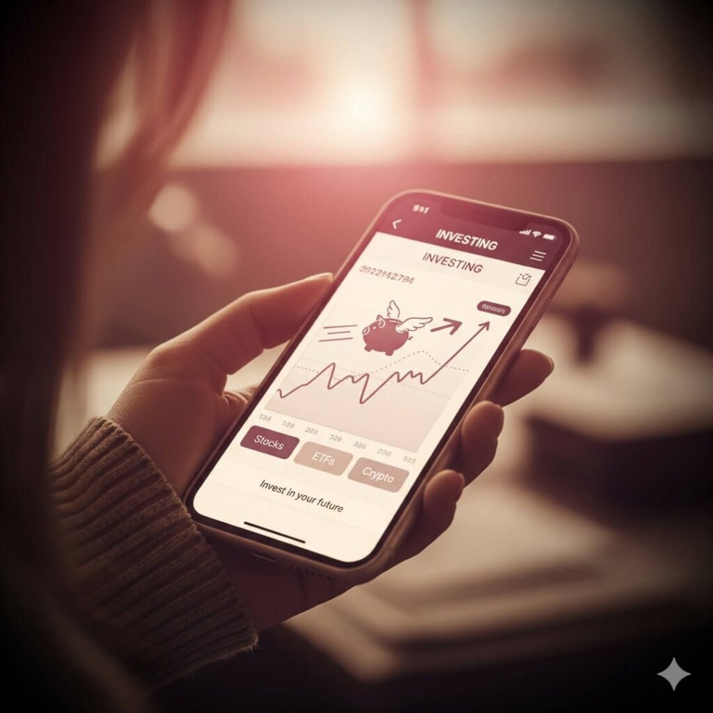 Smartphone with Investing App