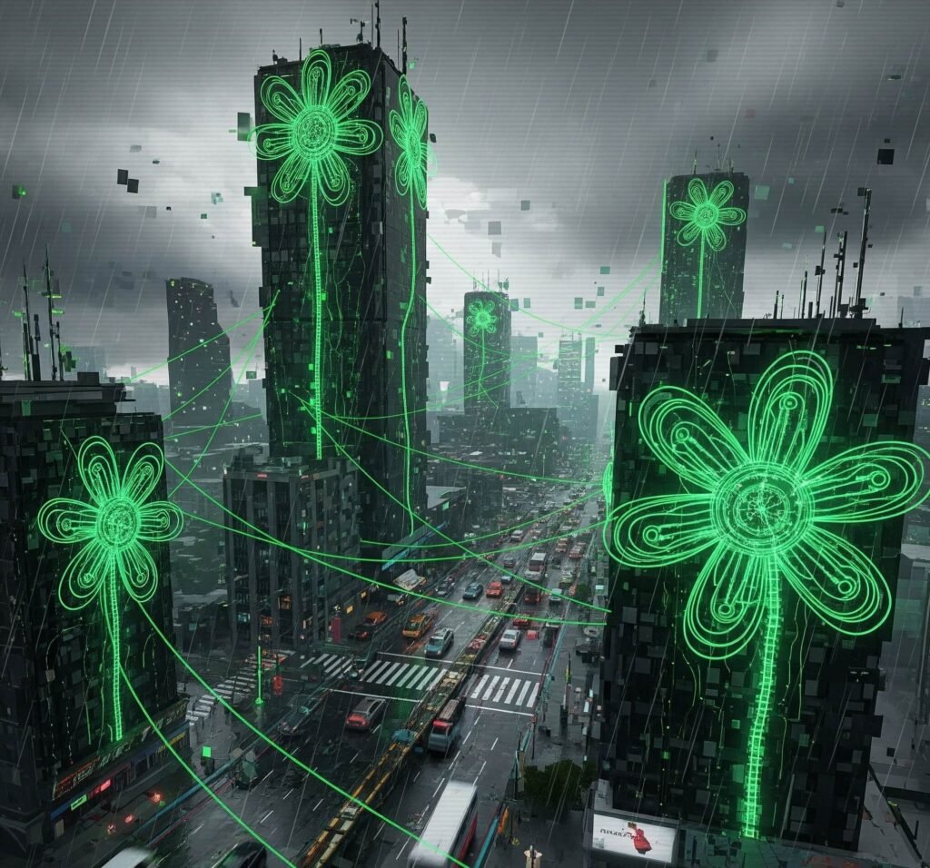 Futuristic City: Green Tech & Urban Chaos
