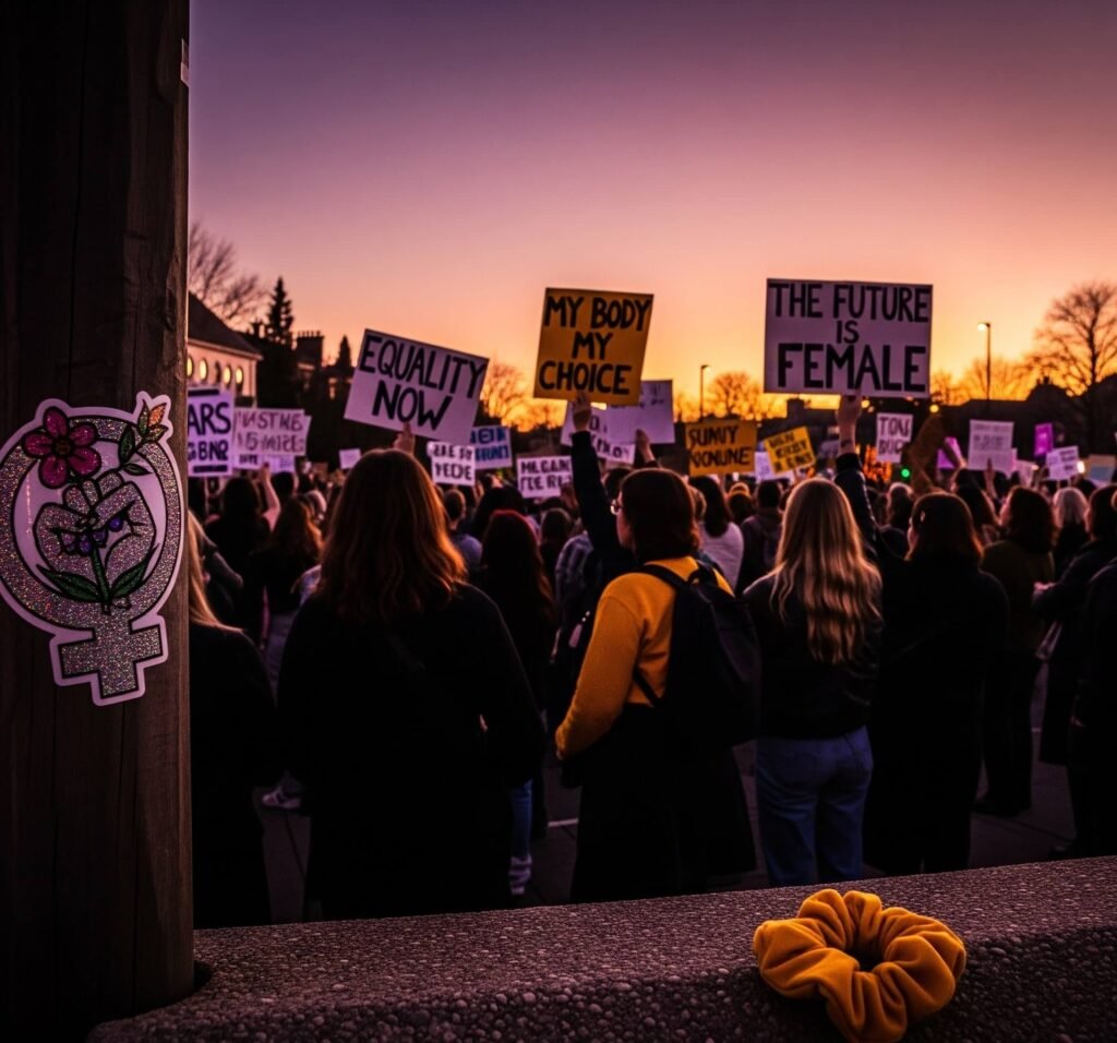 Feminist Rally at Dusk