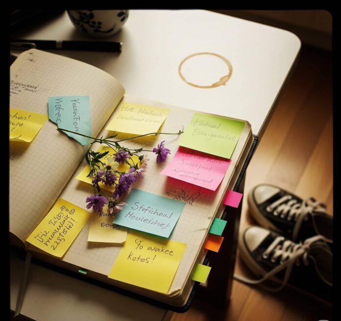 Candid Snapshot: Notebook, Sneakers, & Hopeful Chaos